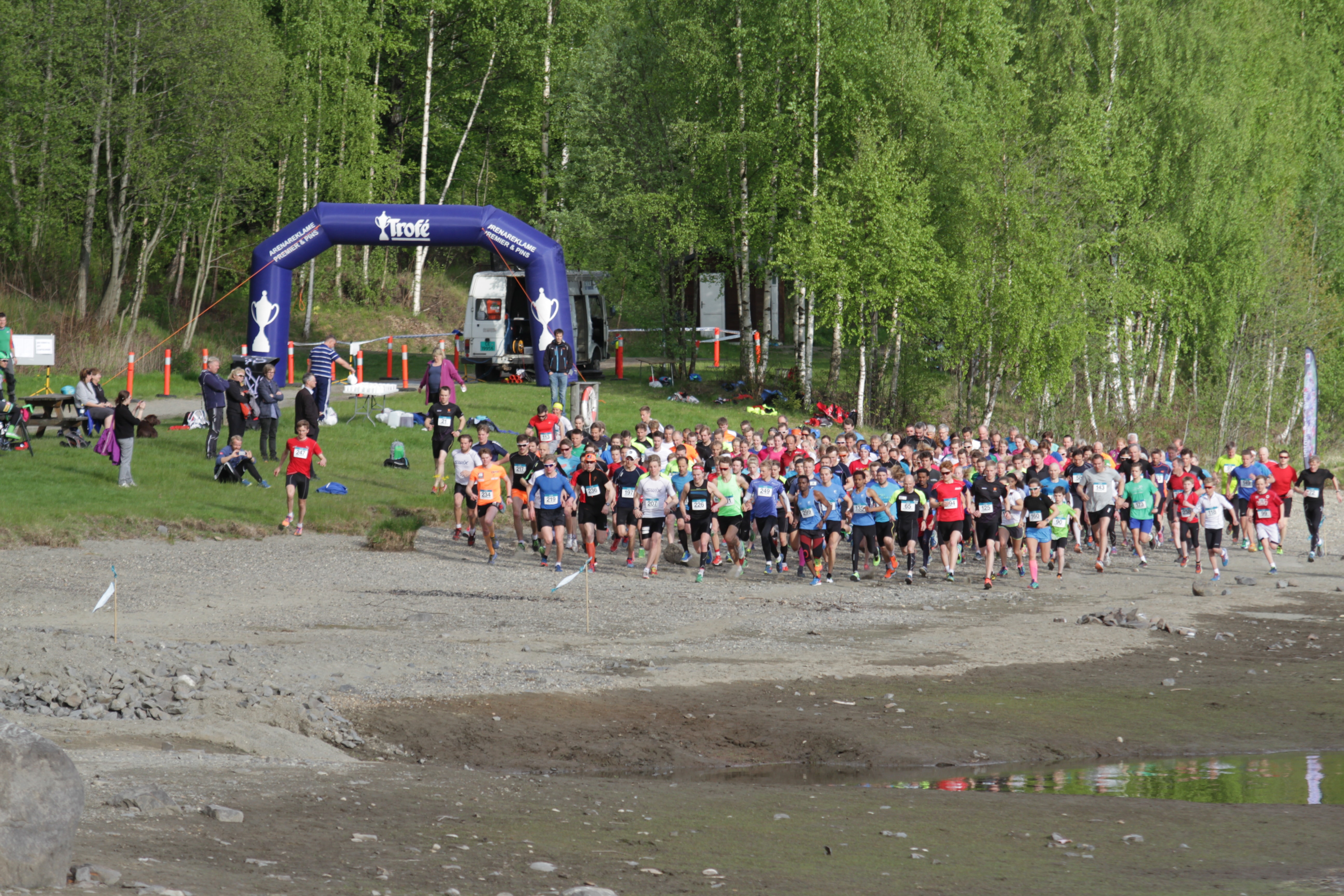 Vi prøvde oss med start på stranda.